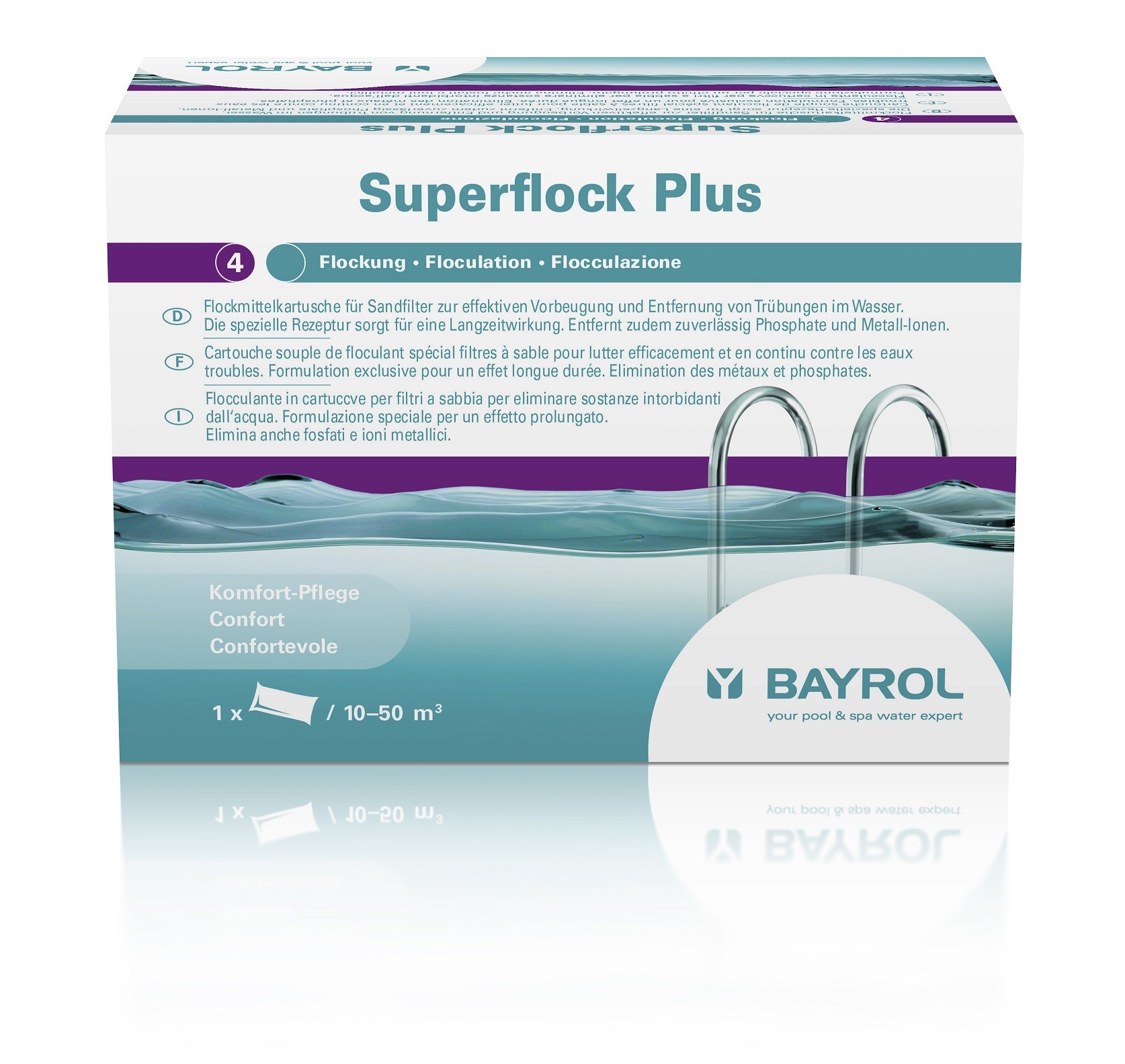 Flockung Schwimmbad Bayrol superflock plus für Filter Sand 1 kg Flockungsmittel 