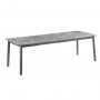 Table Oron Lafuma Ciment pieds titane extensible (8-10 personnes) 190/245x100, ht 77cm
