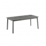 Table Oron Lafuma Fusain pieds titane extensible (8-10 personnes) 190/245x100, ht 77cm