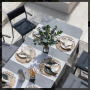 Table Oron Lafuma Fusain pieds titane extensible (8-10 personnes) 190/245x100, ht 77cm