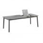 Table Oron Lafuma Ciment pieds titane extensible (6 à 8 personnes) 170/205x100 ht 77cm
