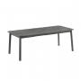 Table Oron Lafuma Fusain pieds titane extensible (6 à 8 personnes) 170/205x100 ht 77cm