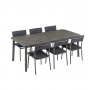 Table Oron Lafuma Fusain pieds titane extensible (6 à 8 personnes) 170/205x100 ht 77cm