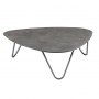 Cocoon table basse Lafuma HPL Fusain pieds titane