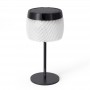 Lampe de table Lolie solaire alu noir PETG transparent