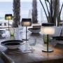 Lampe de table Lolie solaire alu noir PETG transparent