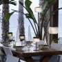 Lampe de table Lolie solaire alu noir PETG transparent