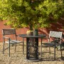 Table lumineuse Cadix H75 cm aluminium gris Les Jardins TA00661