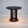 Table lumineuse Cadix H75 cm aluminium gris Les Jardins TA00661