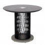 Table lumineuse Cadix H75 cm aluminium gris Les Jardins TA00661