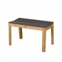 Banc de table TEKURA 80cm en teck - assise en lattes larges HPL ardoise
