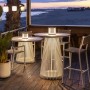 Table lumineuse Halo aluminium blanc TA04532 Les Jardins