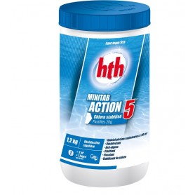 HTH Minitab Action 5 pot 1,2kg - chlore multifonction