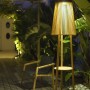 Lampadaire solaire Tecka en teck ht182cm Les Jardins