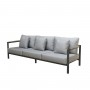 3-Sitzer-Sofa BASTINGAGE Aluminium grau Armlehnen Duratek CA06168