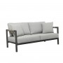 BASTINGAGE 2-Sitzer-grau Aluminiumsofa mit Duratek CAO6162