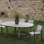 Table ronde extensible BASTINGAGE aluminium blanc Duratek HPL TA06150