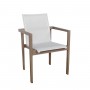 SKAAL stapelbarer Sessel aus Duratek und Batyline Eden Canvas Heidekraut weiß FA04055