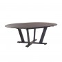 Ausziehbarer runder Tisch HEGOA Aluminium grau TA03076