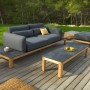 TEKURA Teak Couchtisch - Schiefer HPL Platte