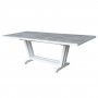 AMAKA  ausziehbarer Tisch 8-10 platziert 170-230cm weißes Aluminium TA02021