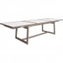 Table extensible SKAAL en teck Duratek - céramique blanche