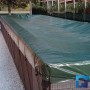 Couverture d’hivernage à tendeurs pour piscine Dolcevita de 2,0 x 4,0m de dimensions d'eau.