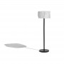 Lampadaire Hugo solaire alu noir PETG transparent Les Jardins
