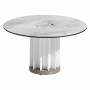 Table basse lumineuse Teckalu alu blanc, HPL ardoise, duratek TA04601
