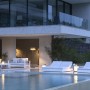 Table basse lumineuse Teckalu alu blanc, HPL ardoise, duratek TA04601
