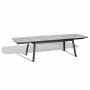 Table extensible COPENHAGUE 200-300cm alu gris HPL béton ciré TA04209