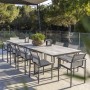 Table extensible BASTINGAGE 12p aluminium gris Duratek HPL TA06101