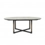 Table ronde extensible BASTINGAGE aluminium gris Duratek HPL TA06151