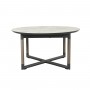 Table ronde extensible BASTINGAGE aluminium gris Duratek HPL TA06151