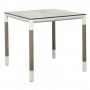 Table bistro BASTINGAGE aluminium blanc Duratek HPL béton ciré TA06112