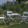 Table bistro BASTINGAGE aluminium blanc Duratek HPL béton ciré TA06112