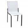 Stapelbarer Stuhl KOTON mit hoher Rückenlehne grau Aluminium CH03312