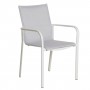 Fauteuil empilable KOTON aluminium blanc Eden blanc FA03301