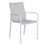 Stapelbarer Sessel KOTON Weißaluminium Eden Weiß FA03301