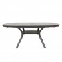Ausziehbarer quadratischer Tisch SAGAMORE 135/195cm Aluminium grau TA09003
