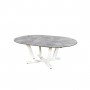 Ausziehbarer runder Tisch HEGOA 146-206cm Weißaluminium TA03080