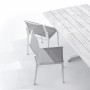Chaise empilable  AMAKA aluminium blanc CH02058