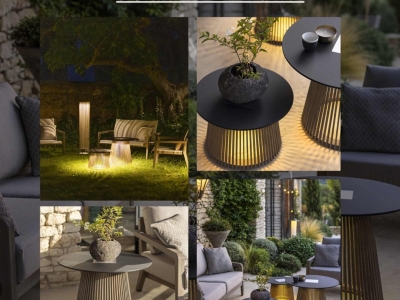Créez une ambiance chaleureuse sur votre terrasse avec cette table basse solaire TECKA